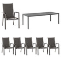 Hagemøbelsett Futosa 6 plasser aluminium forfra