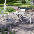 Hagemøbelsett Hornet 4 plasser aluminium HPL sett foran