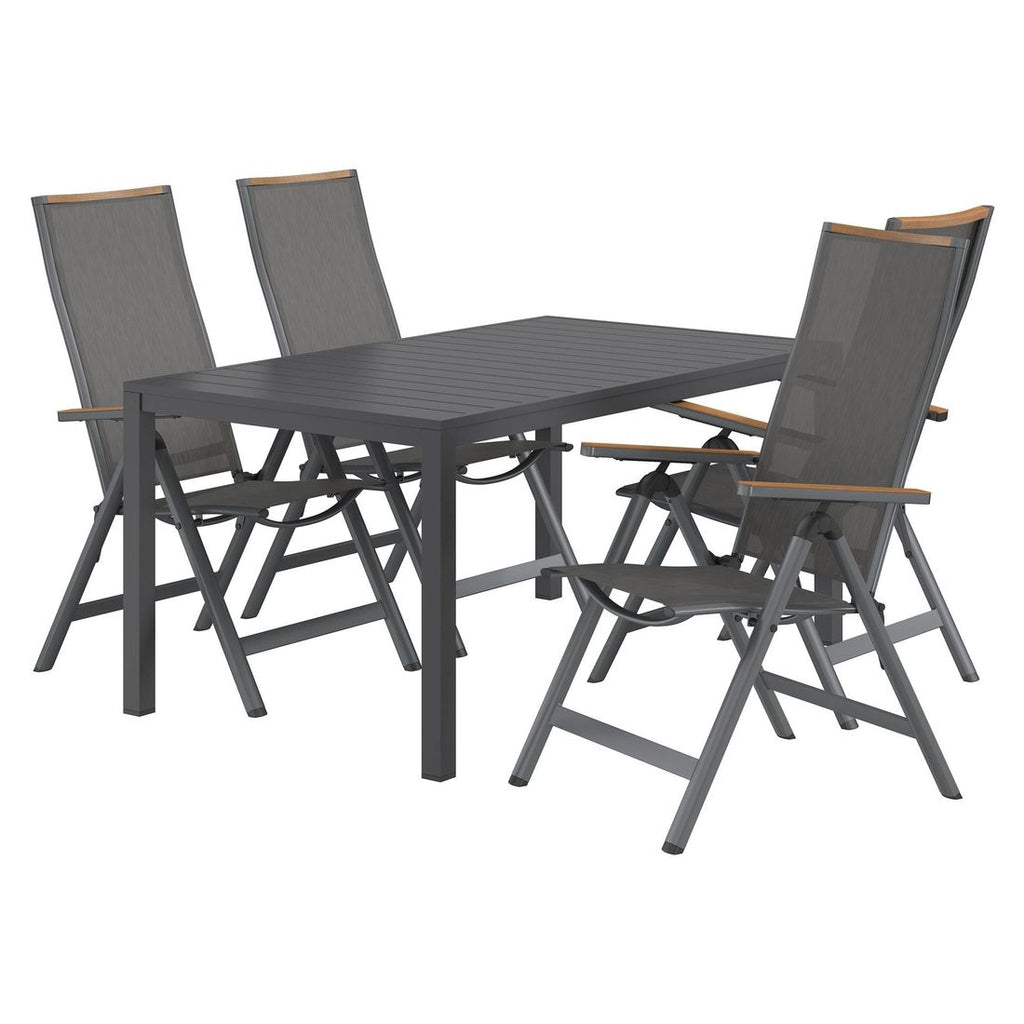 Hagemøbelsett Jacob aluminium tekstilen bakside