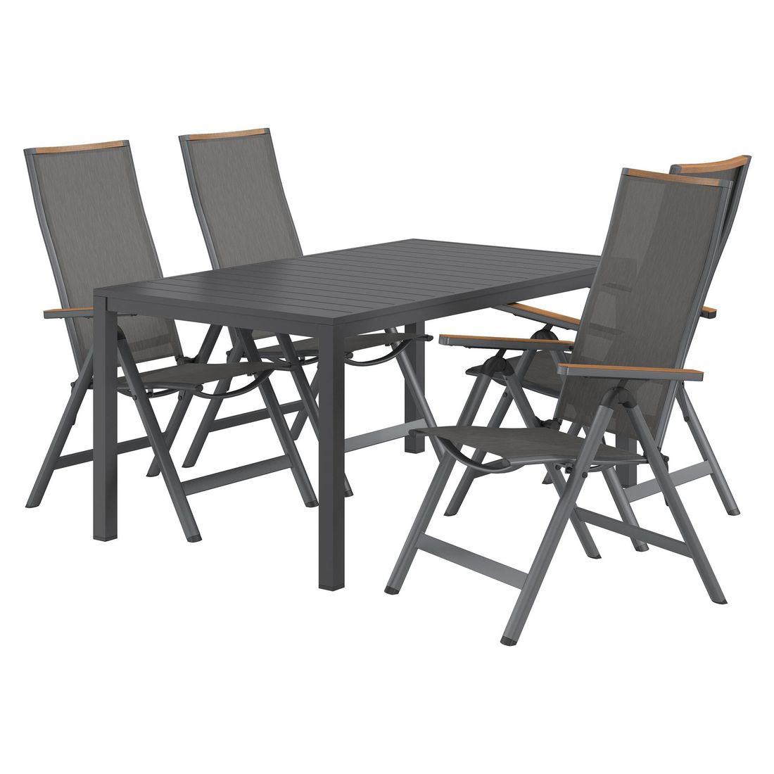 Hagemøbelsett Jacob aluminium tekstilen bakside