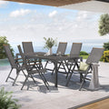 Hagemøbelsett Jacob 6 plasser aluminium/keramikk forfra
