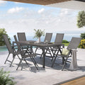 Hagemøbelsett Jacob 6 plasser aluminium HPL forfra