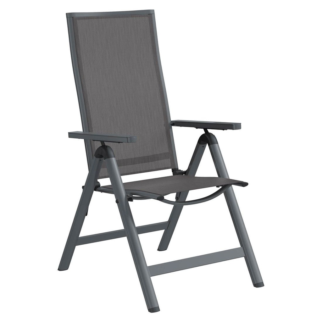 Hagemøbelsett Jacob 6 plasser aluminium HPL sammenleggbare stoler