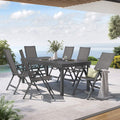 Hagemøbelsett Jacob 6 plasser uttrekkbart aluminium 200/320 cm - OUTLIV forfra