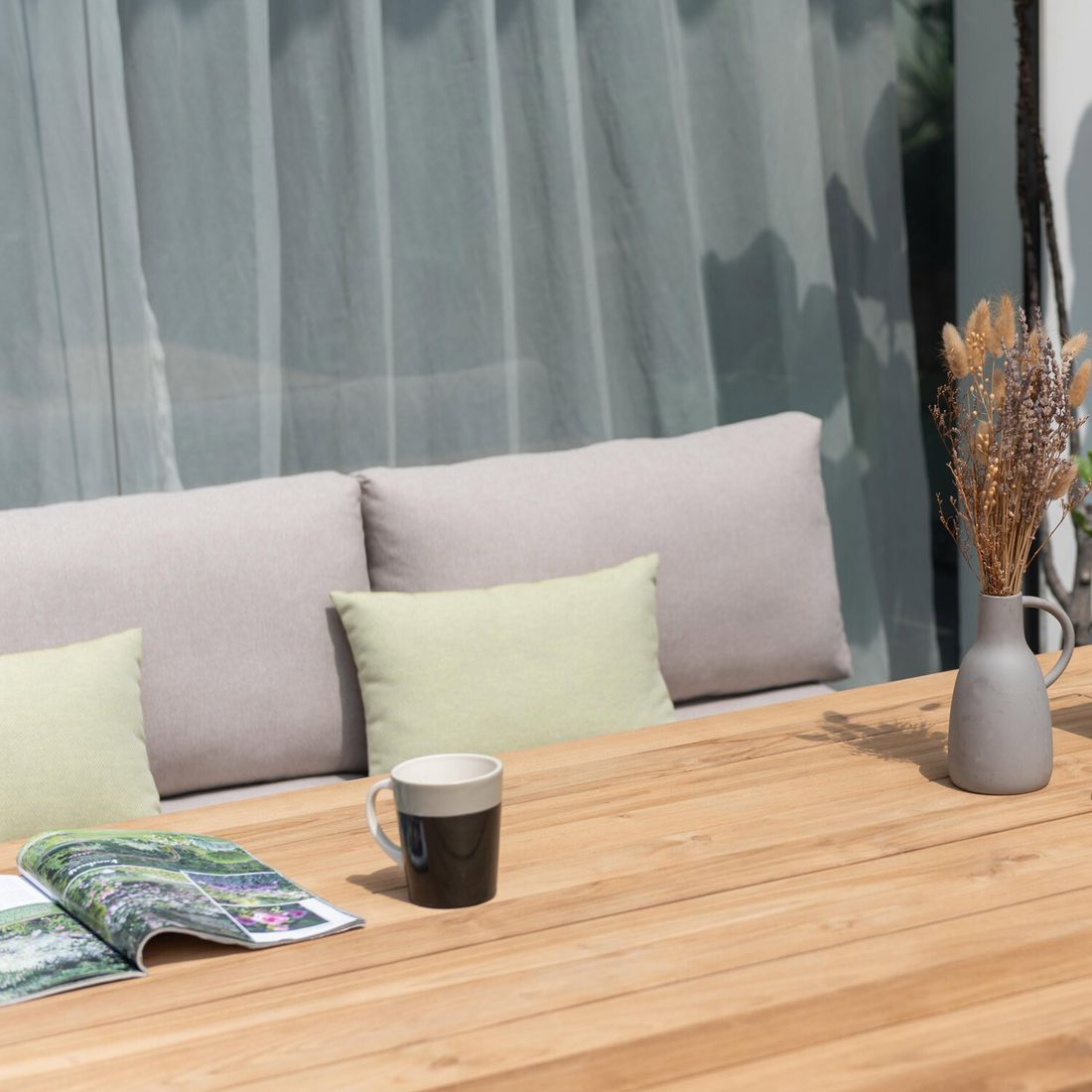 Hagemøbelsett Jimmy 6 plasser elegant grå metallic ramme