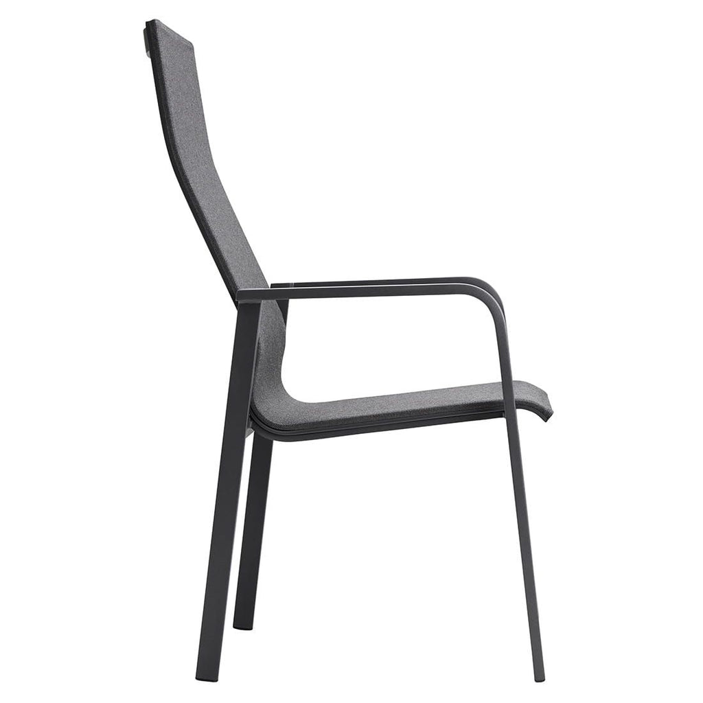 Montert Hagemøbelsett Julia/Cubic 4 plasser aluminium på terrasse
