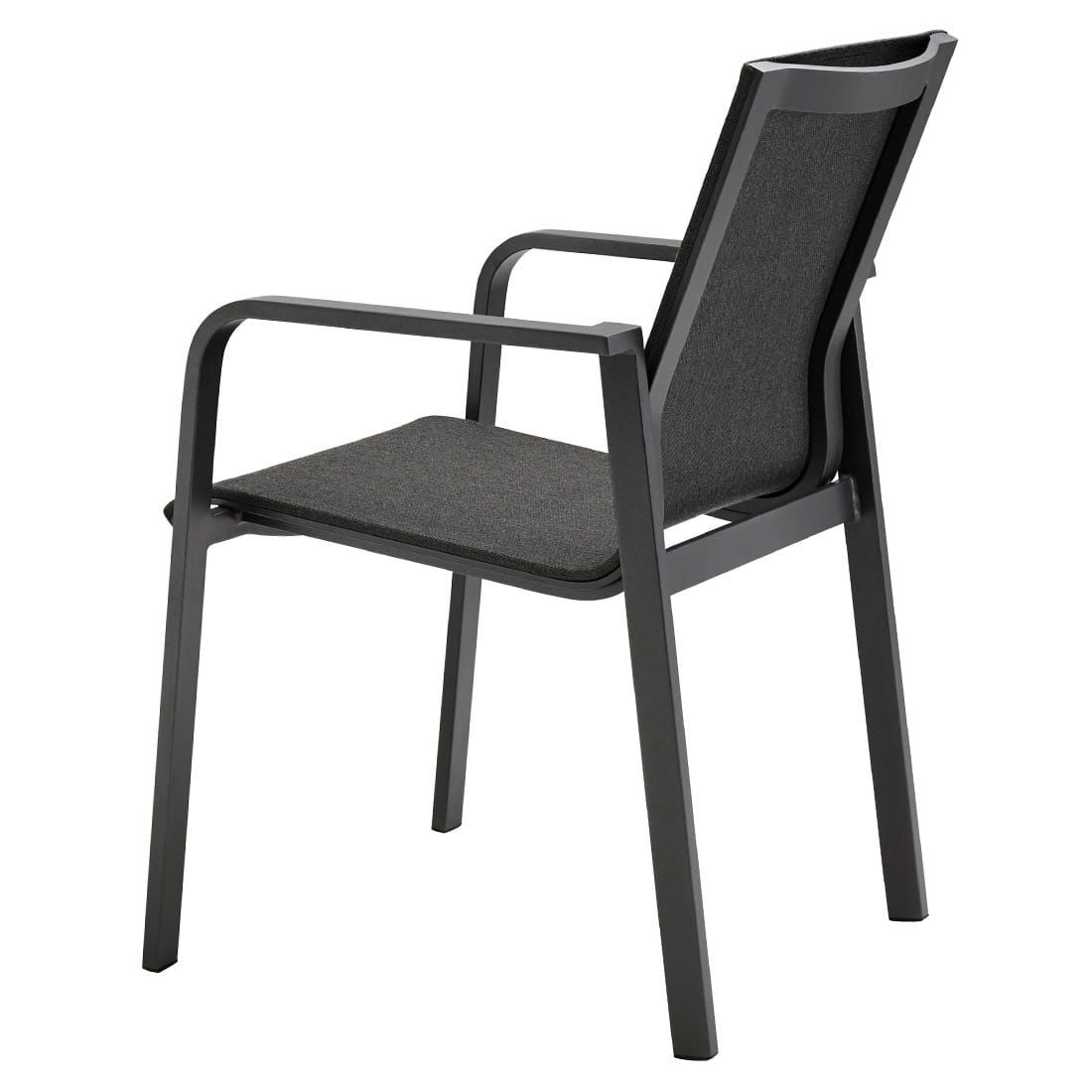 Hagemøbelsett Julia/Cubic 4 plasser aluminium montert på terrasse