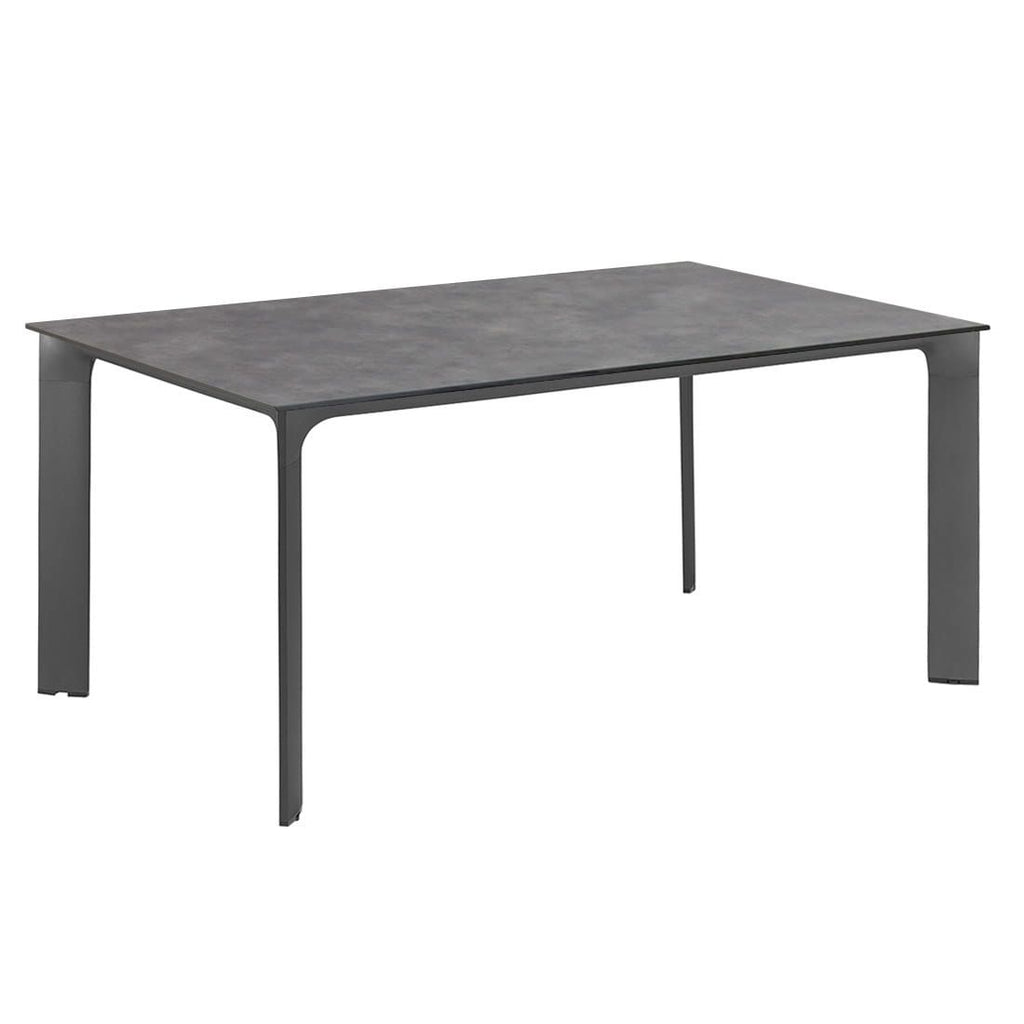 Hagemøbelsett Julia/Cubic 4 plasser, aluminium HPL 160x95 cm bakside