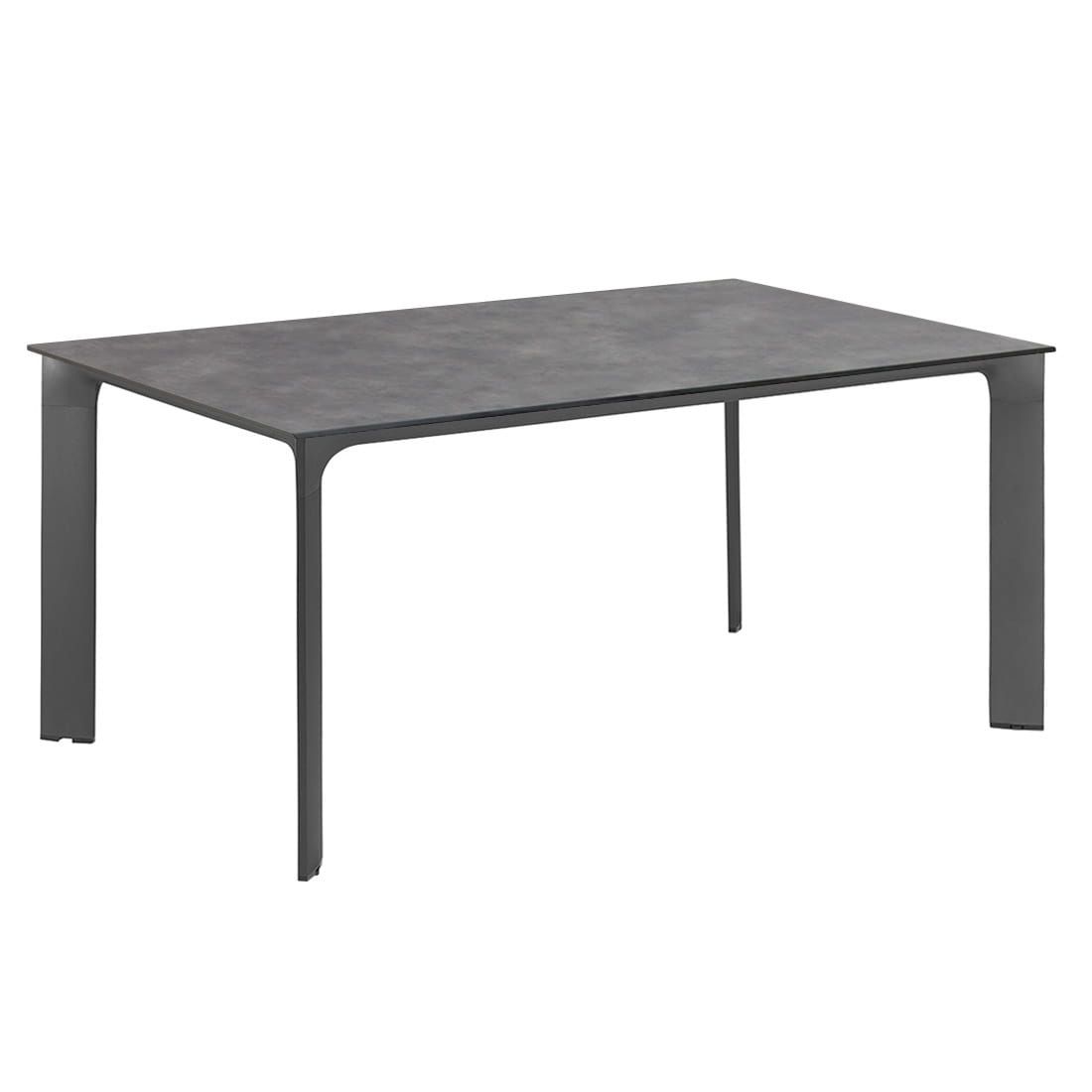 Hagemøbelsett Julia/Cubic 4 plasser, aluminium HPL 160x95 cm bakside