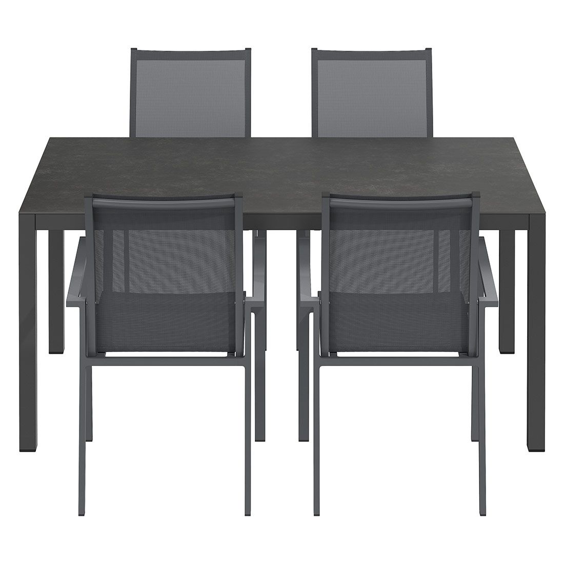 Hagemøbelsett Kobe 4 plasser aluminium 160x90 cm - OUTLIV detalj aluminium