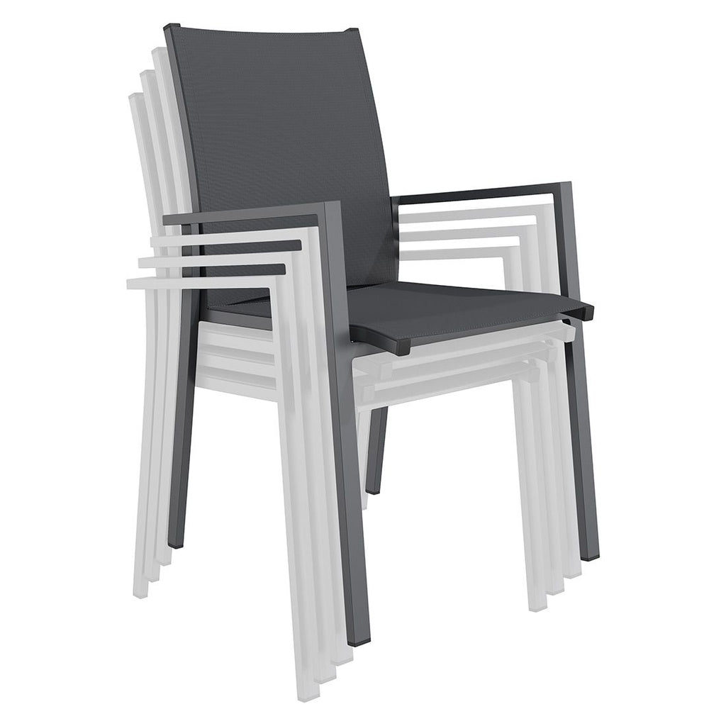 Hagemøbelsett Kobe 4 plasser aluminium/HPL 160x90 cm - OUTLIV.