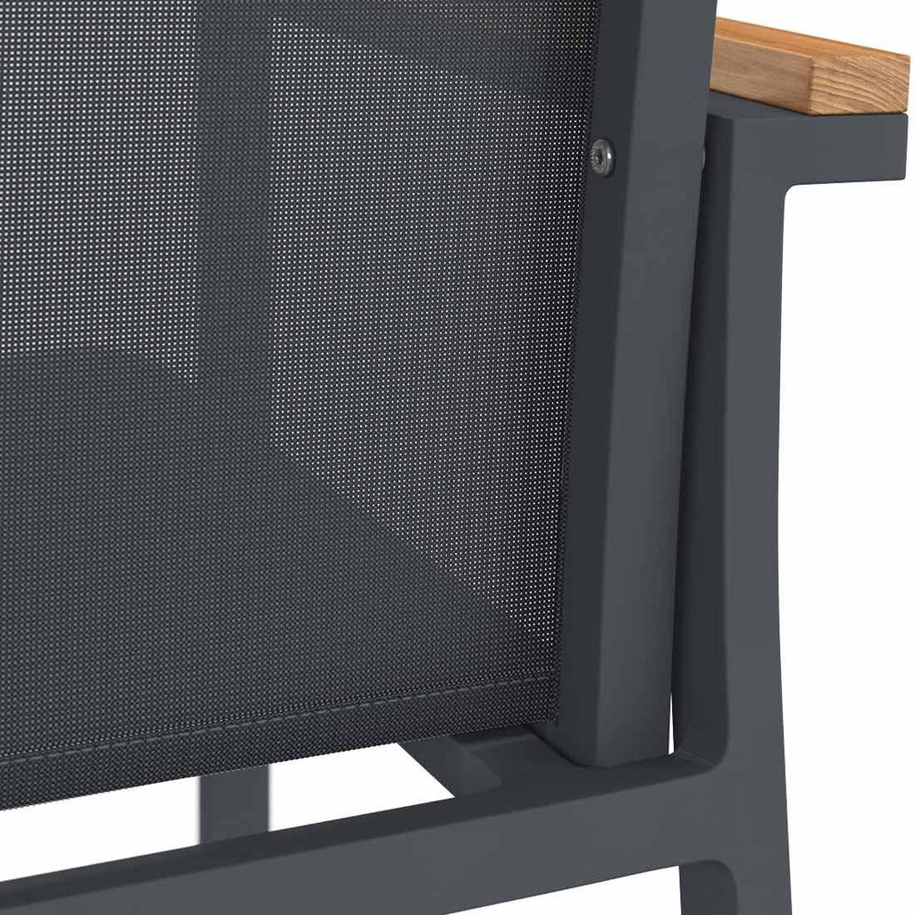 Hagemøbelsett Kobe 4 plasser aluminium/teak 160x90 cm - OUTLIV.