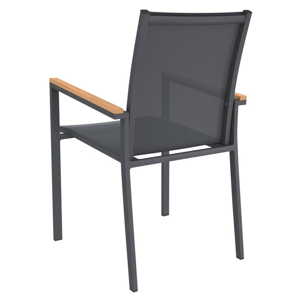 Hagemøbelsett Kobe 4 plasser aluminium/teak 160x90 cm - OUTLIV.
