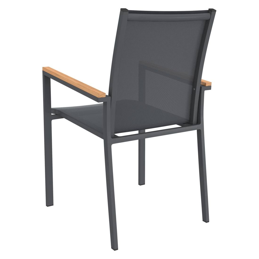 Hagemøbelsett Kobe 4 plasser aluminium/teak 160x90 cm - OUTLIV.