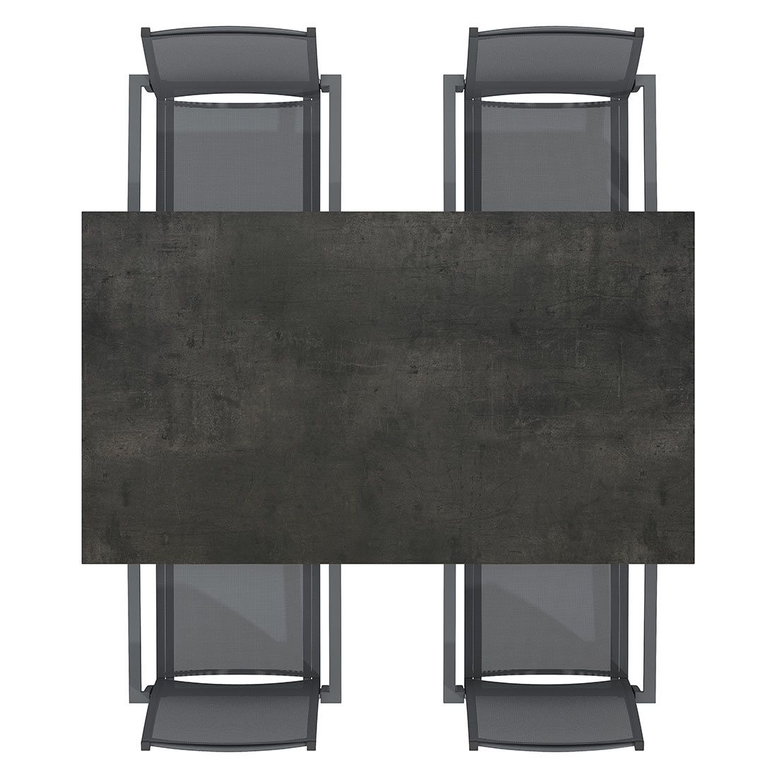 Hagemøbelsett Kobe 4 plasser uttrekkbart HPL 160-267x91 cm - OUTLIV.