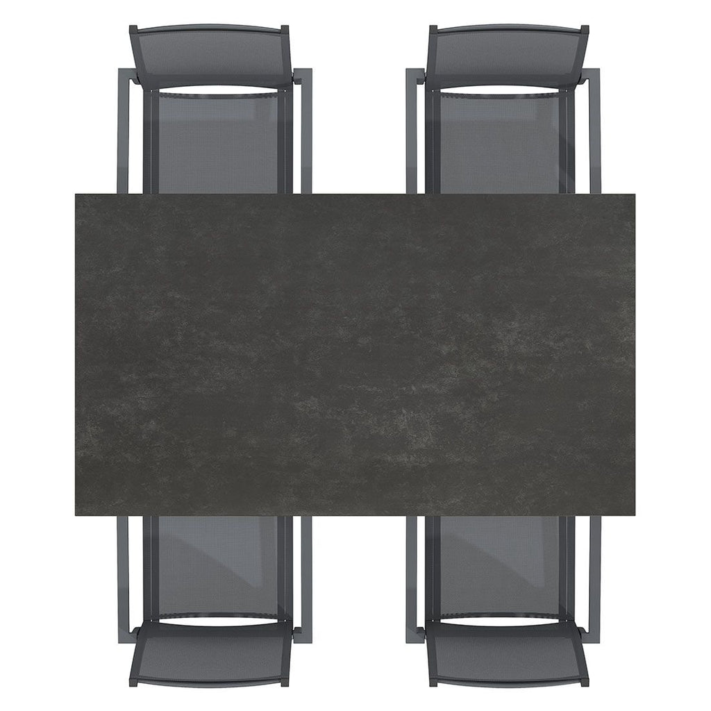 Hagemøbelsett Kobe 4 plasser uttrekkbart keramikk 160-267x91 cm - OUTLIV.