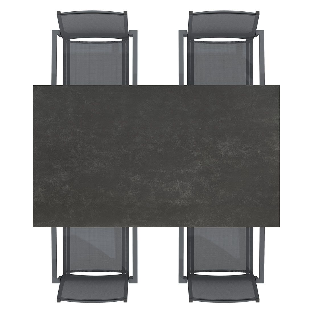Hagemøbelsett Kobe 4 plasser uttrekkbart keramikk 160-267x91 cm - OUTLIV.