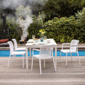Hagemøbelsett Lago 4 plasser aluminium forfra