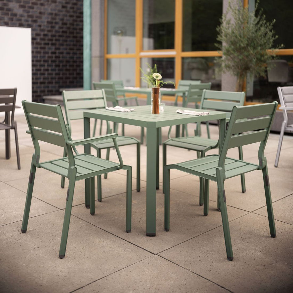 Hagemøbelsett Latitude 4 plasser aluminium forfra