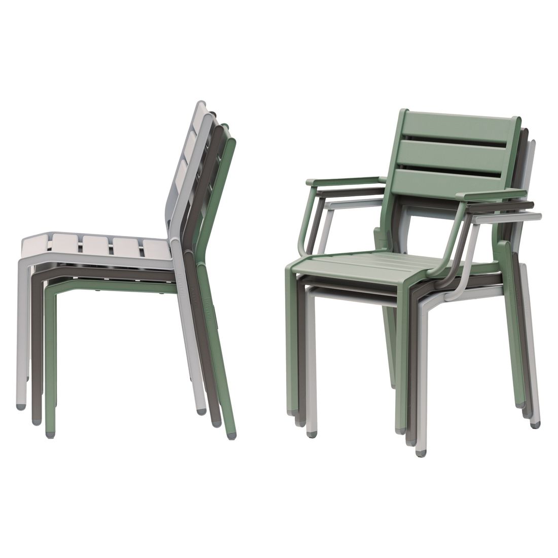 Hagemøbelsett Latitude 4 plasser aluminium 78x78 cm - Kettler