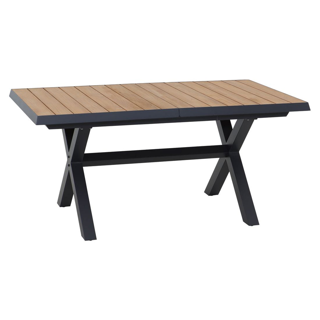 Hagemøbelsett Leeds 4 plasser aluminium teak bakside