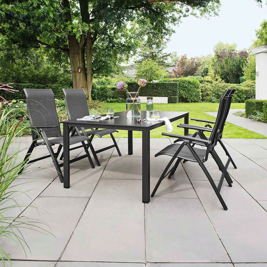 Hagemøbelsett Legato Curve 4 plasser bakside