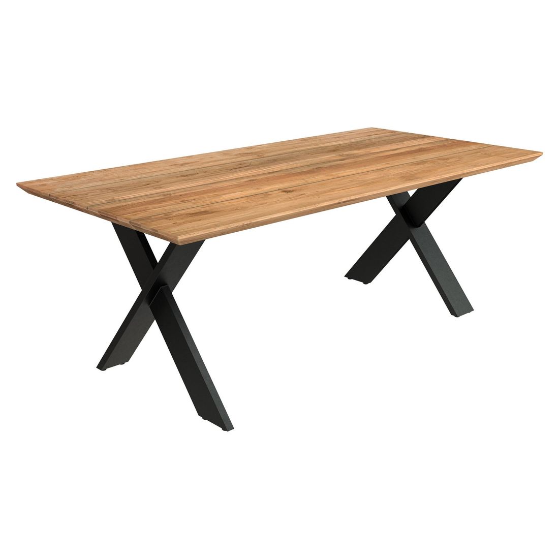 Hagemøbelsett Lena 4 plasser, aluminium og teak 200x100 cm - OUTLIV.