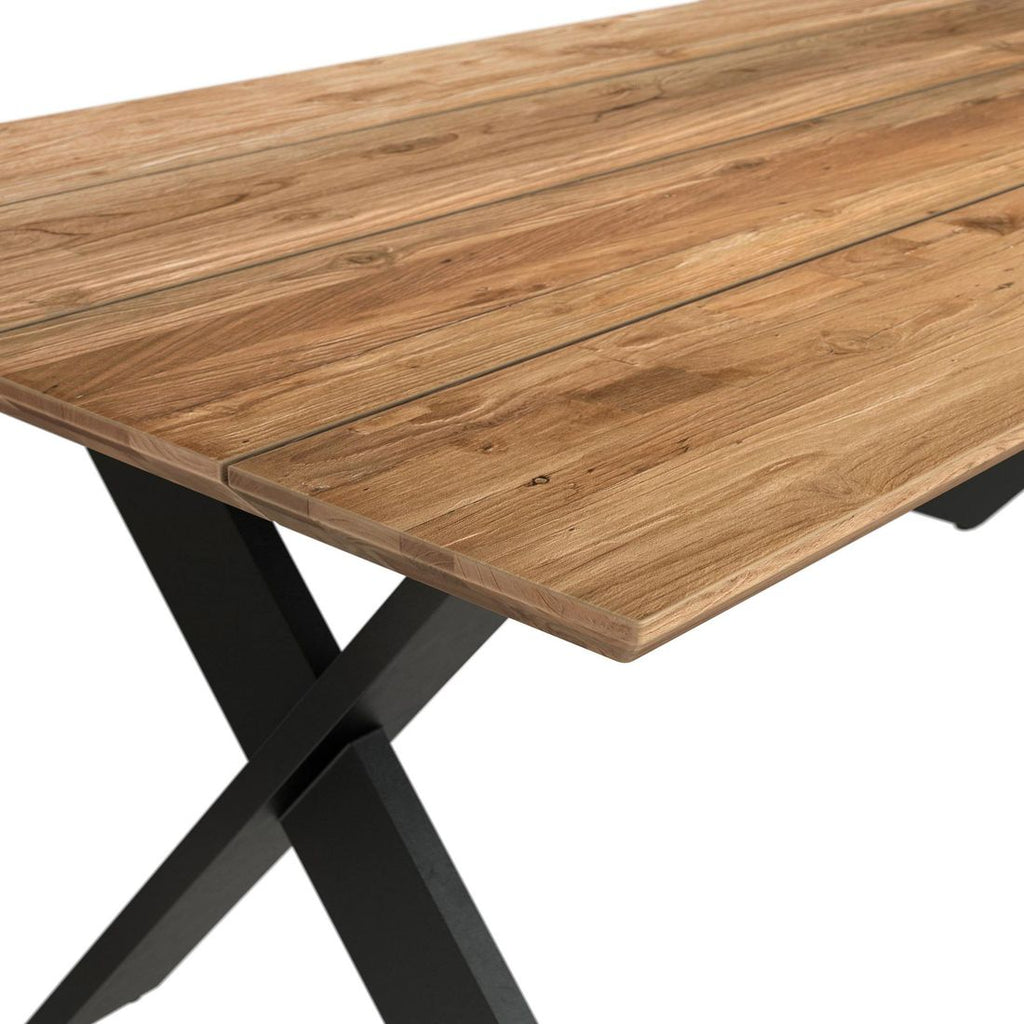 Hagemøbelsett Lena 4 plasser, aluminium og teak 200x100 cm - OUTLIV.