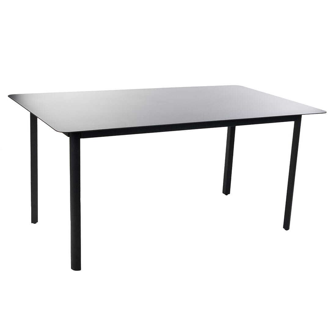Montert Hagemøbelsett Lorenzo 4 plasser aluminium 160x90 cm - OUTLIV på terrasse