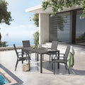 Hagemøbelsett Lucca 4 plasser aluminium sett forfra