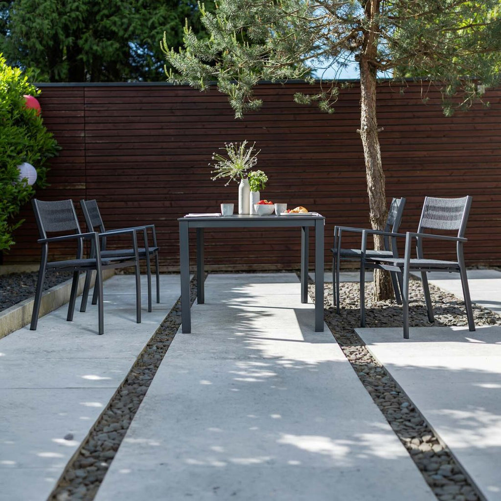 Hagemøbelsett Lugano 4 plasser aluminium 160x95 cm - Kettler