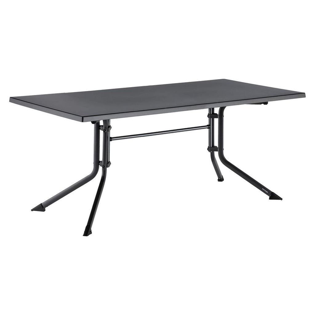 Montert hagemøbelsett Lugano 4 plasser klappbord 160x95 cm i hage