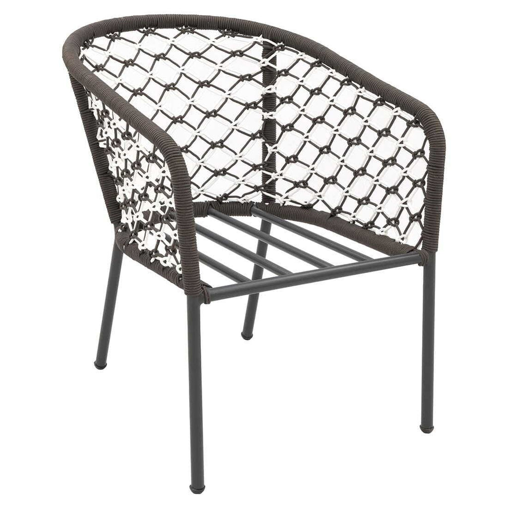 Hagemøbelsett Mali 4 plasser aluminium tau montert