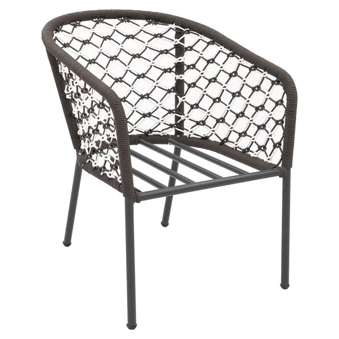 Hagemøbelsett Mali 4 plasser aluminium tau montert