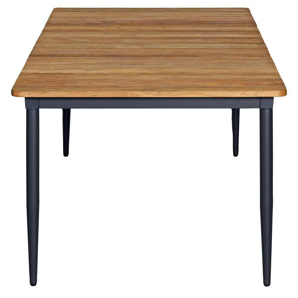 Hagemøbelsett Manhattan 6 plasser detalj av teak bordplate