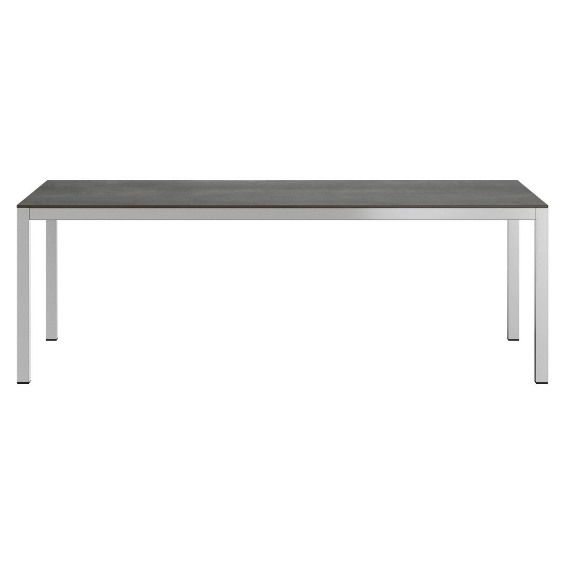 Sideprofil av sammenklappbar stol fra Hagemøbelsett Melbourne XL 8 plasser aluminium HPL 220x100 cm - OUTLIV