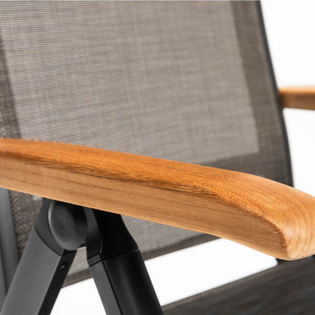 Montert Hagemøbelsett Memphis 4 plasser 160x95cm aluminium teak i hage