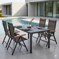 Hagemøbelsett Memphis 4 plasser aluminium forfra