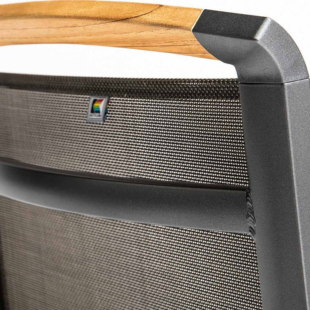 Hagemøbelsett Memphis 4 plasser aluminium bronsefarget tekstilsete