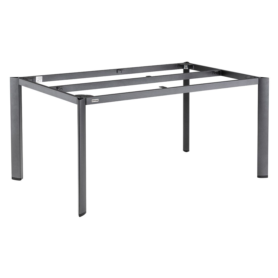 Hagemøbelsett Memphis 4 plasser aluminium montert på terrasse