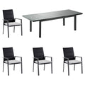 Hagemøbelsett Nancer 4 plasser aluminium forfra