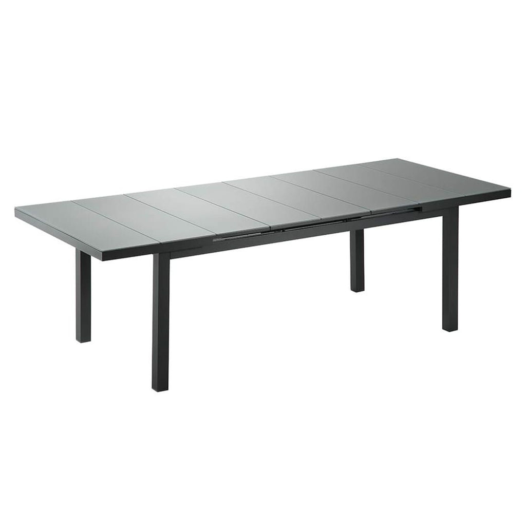 Detalj av bordplate på Hagemøbelsett Nancer 4 plasser aluminium