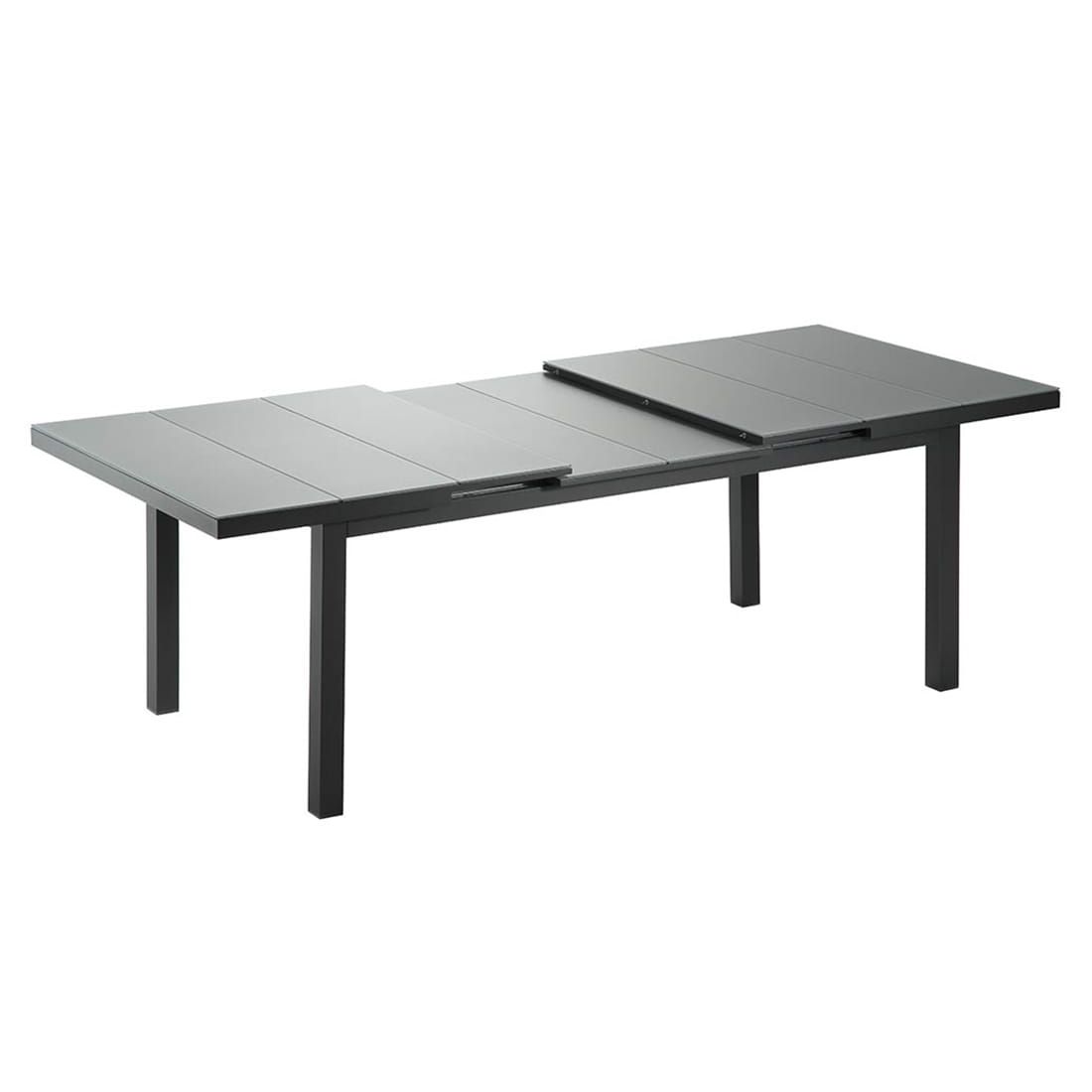 Montert Hagemøbelsett Nancer 4 plasser aluminium på terrasse