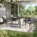 Hagemøbelsett Ohio 4 plasser aluminium/tau forfra