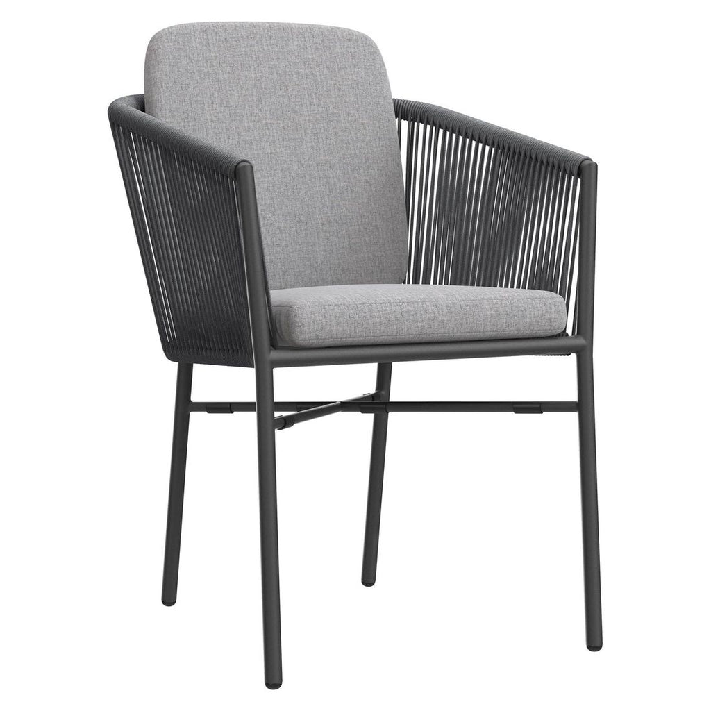 Hagemøbelsett Ohio 4 plasser aluminium/tau stabelbare stoler