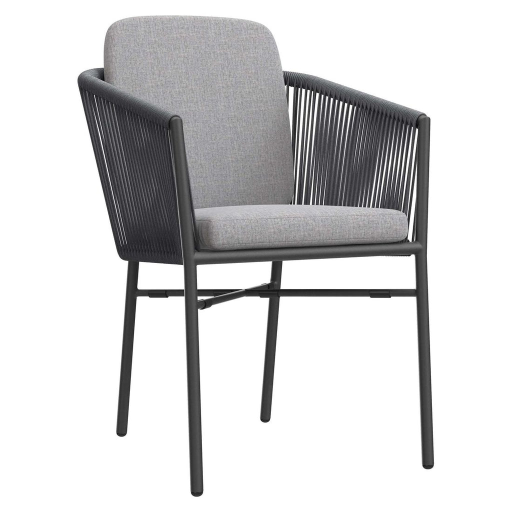 Hagemøbelsett Ohio 6 plasser aluminium keramikk 220x100 cm - OUTLIV sett fra siden