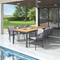 Hagemøbelsett Ohio 6 plasser aluminium teak front