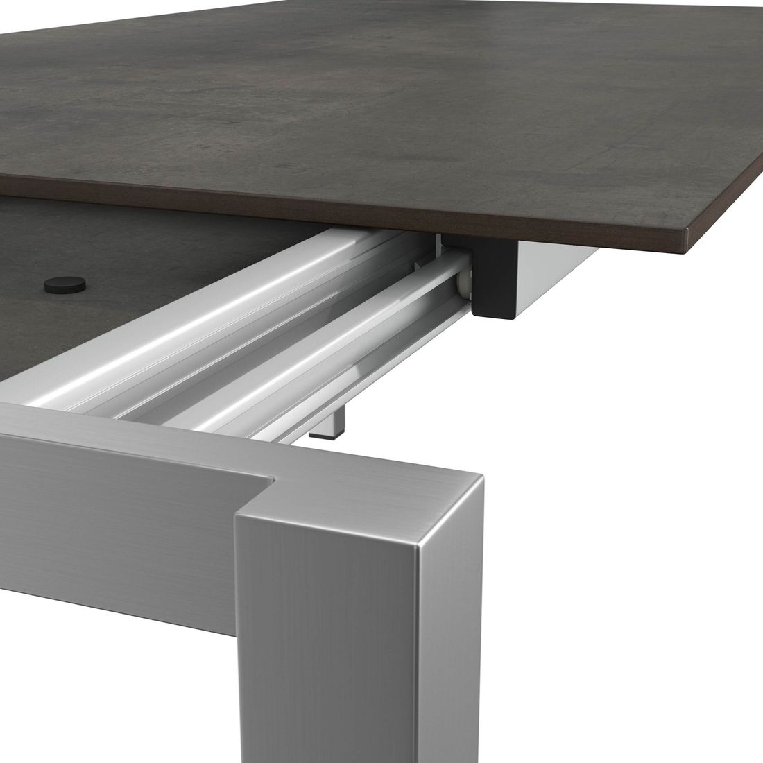 Moderne design på Hagemøbelsett Oviedo 4 plasser rustfritt stål HPL taupe