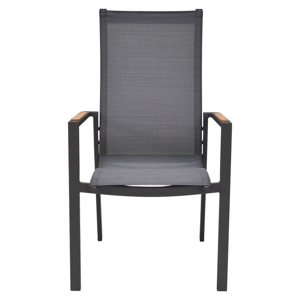 Hagemøbelsett Palau 4 plasser aluminium teak nærbilde bordplate