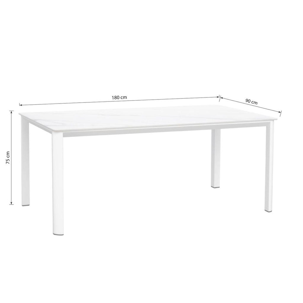 Stablede hage stoler fra Hagemøbelsett Palermo 6 plasser, aluminium